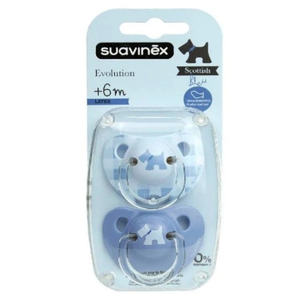 suavinex-chupete-evolution-azul-latex-6m-2-uni